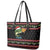Merry Fishmas Christmas Leather Tote Bag Xmas Holiday Patterns - Wonder Print Shop