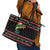 Merry Fishmas Christmas Leather Tote Bag Xmas Holiday Patterns - Wonder Print Shop