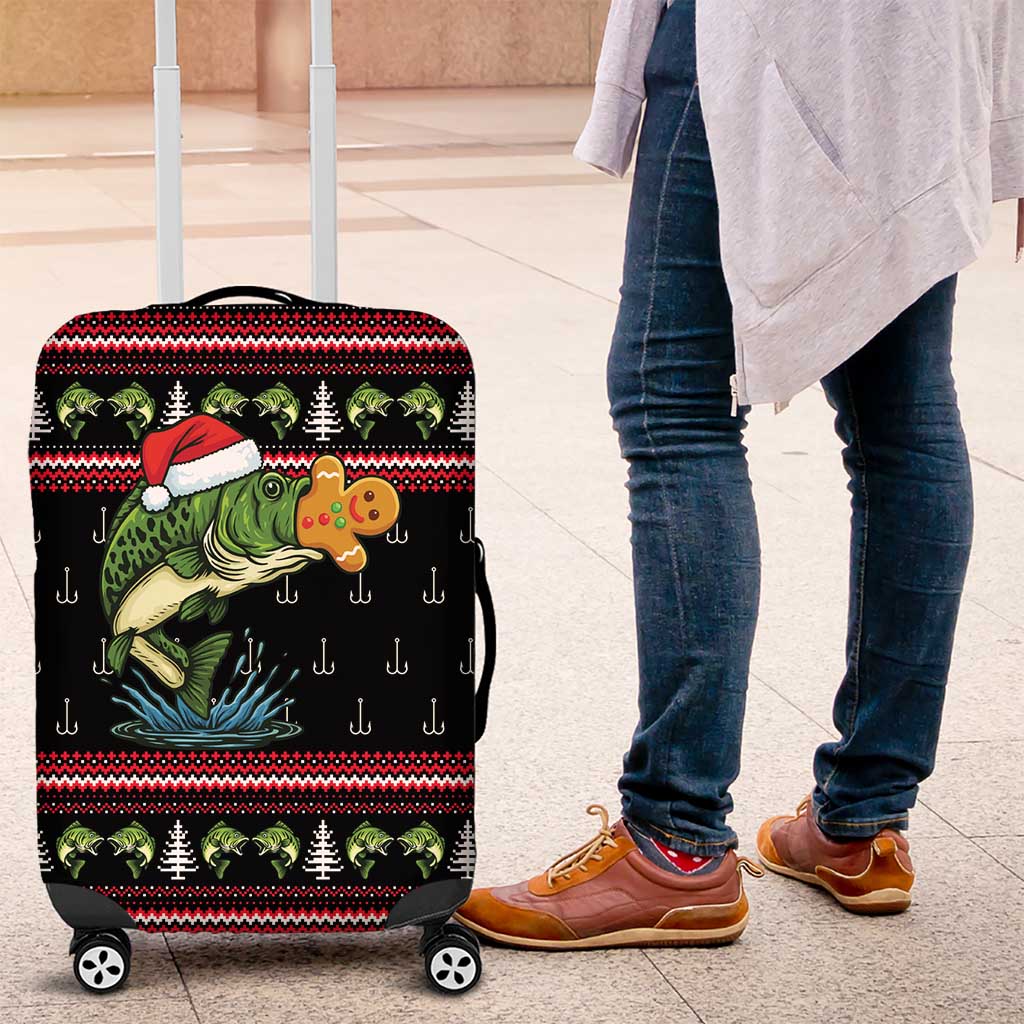 Merry Fishmas Christmas Luggage Cover Xmas Holiday Patterns - Wonder Print Shop