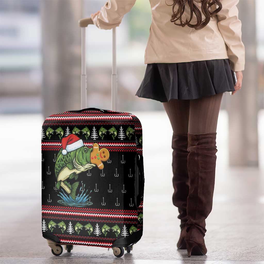 Merry Fishmas Christmas Luggage Cover Xmas Holiday Patterns - Wonder Print Shop