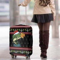 Merry Fishmas Christmas Luggage Cover Xmas Holiday Patterns - Wonder Print Shop