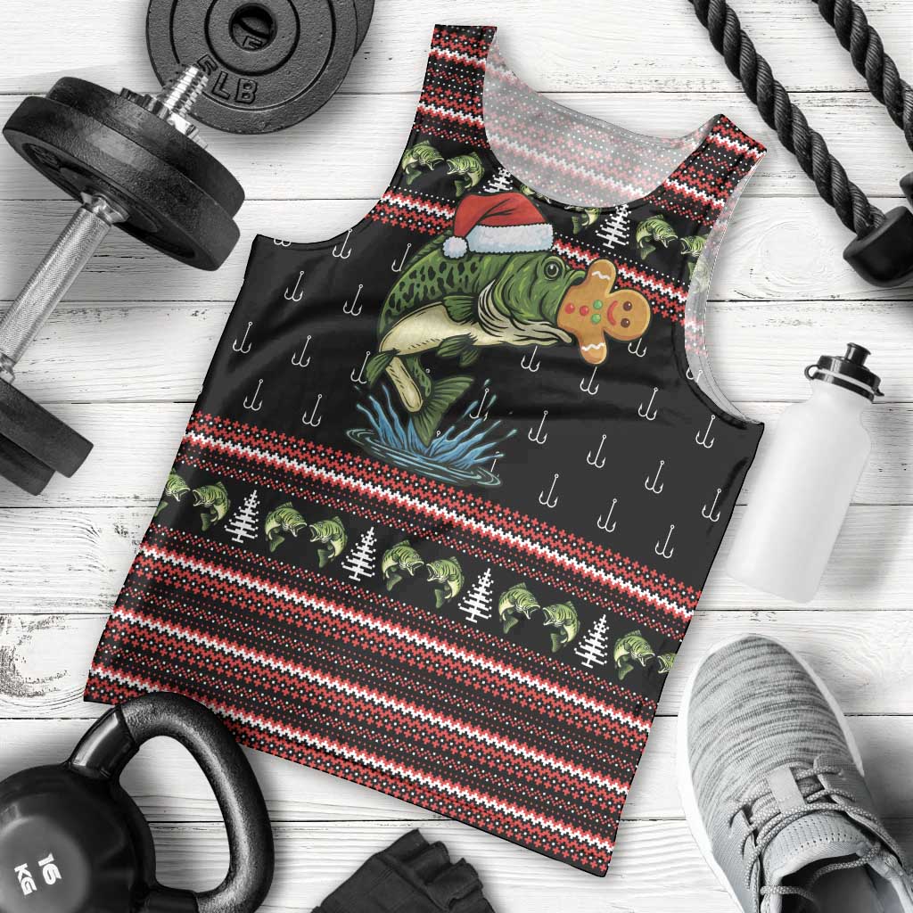 Merry Fishmas Christmas Men Tank Top Xmas Holiday Patterns - Wonder Print Shop