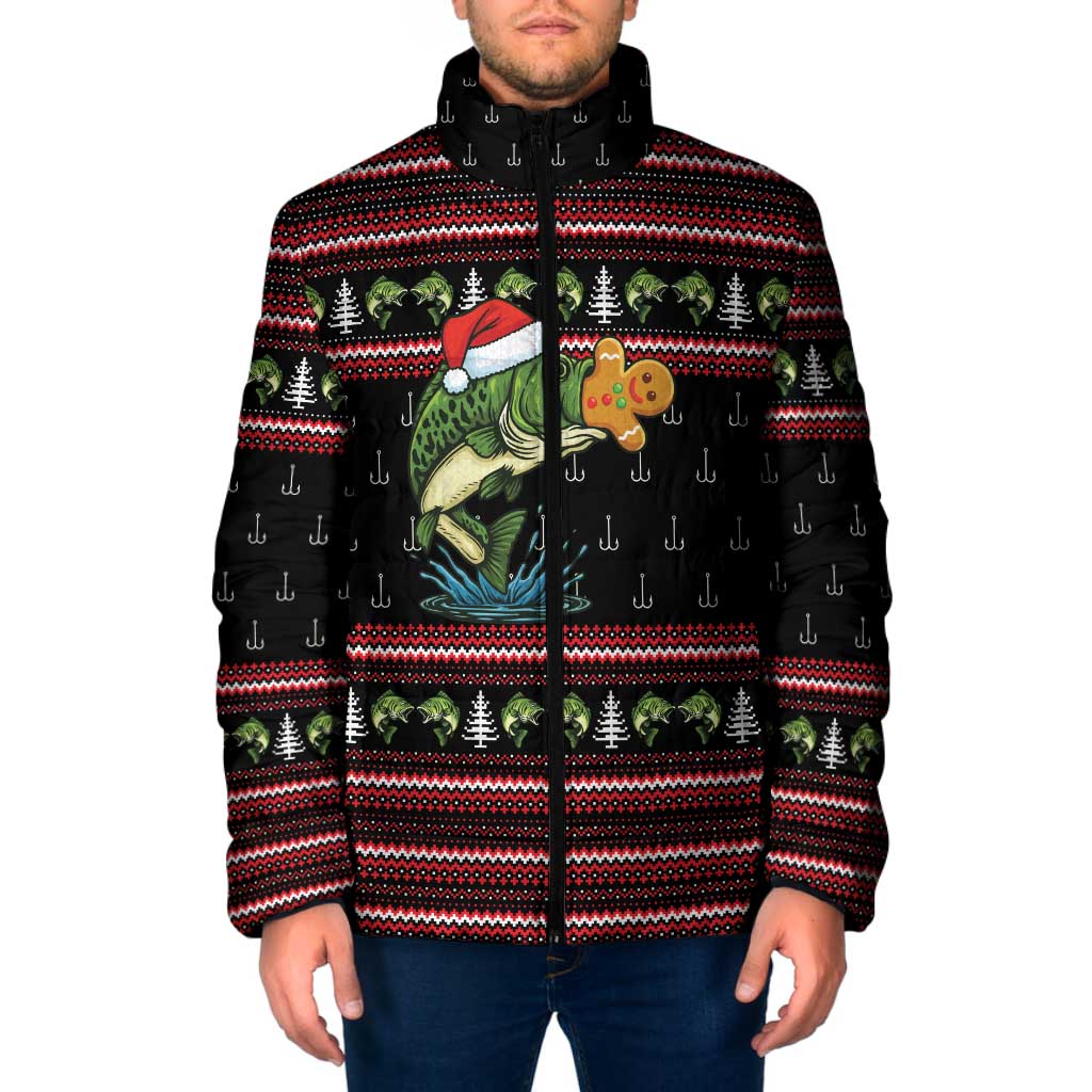 Merry Fishmas Christmas Padded Jacket Xmas Holiday Patterns - Wonder Print Shop
