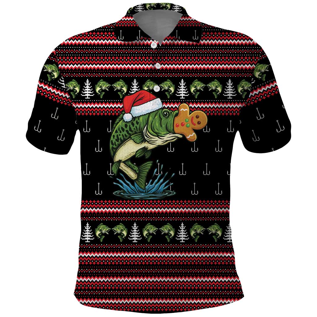 Merry Fishmas Christmas Polo Shirt Xmas Holiday Patterns - Wonder Print Shop