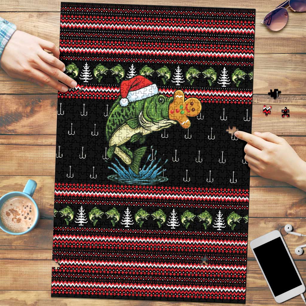 Merry Fishmas Christmas Puzzle Xmas Holiday Patterns - Wonder Print Shop
