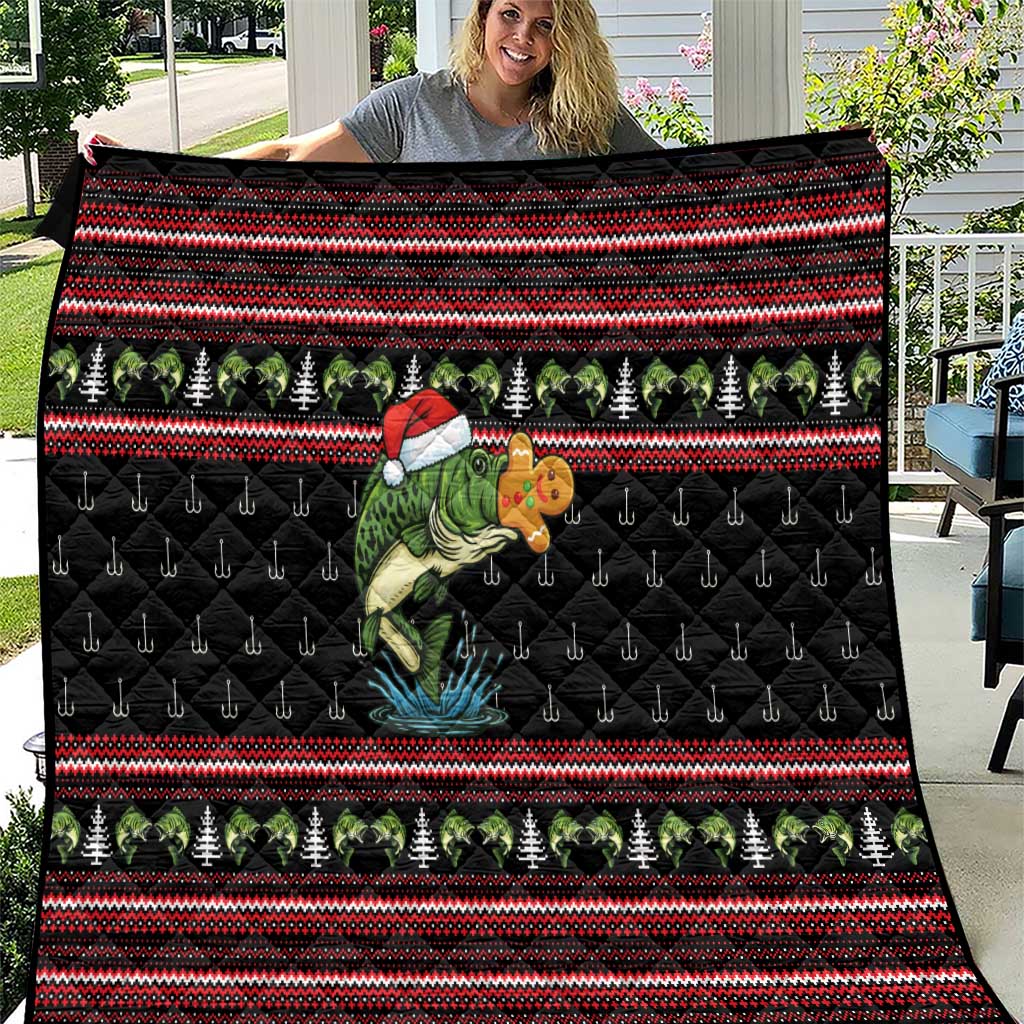 Merry Fishmas Christmas Quilt Xmas Holiday Patterns - Wonder Print Shop