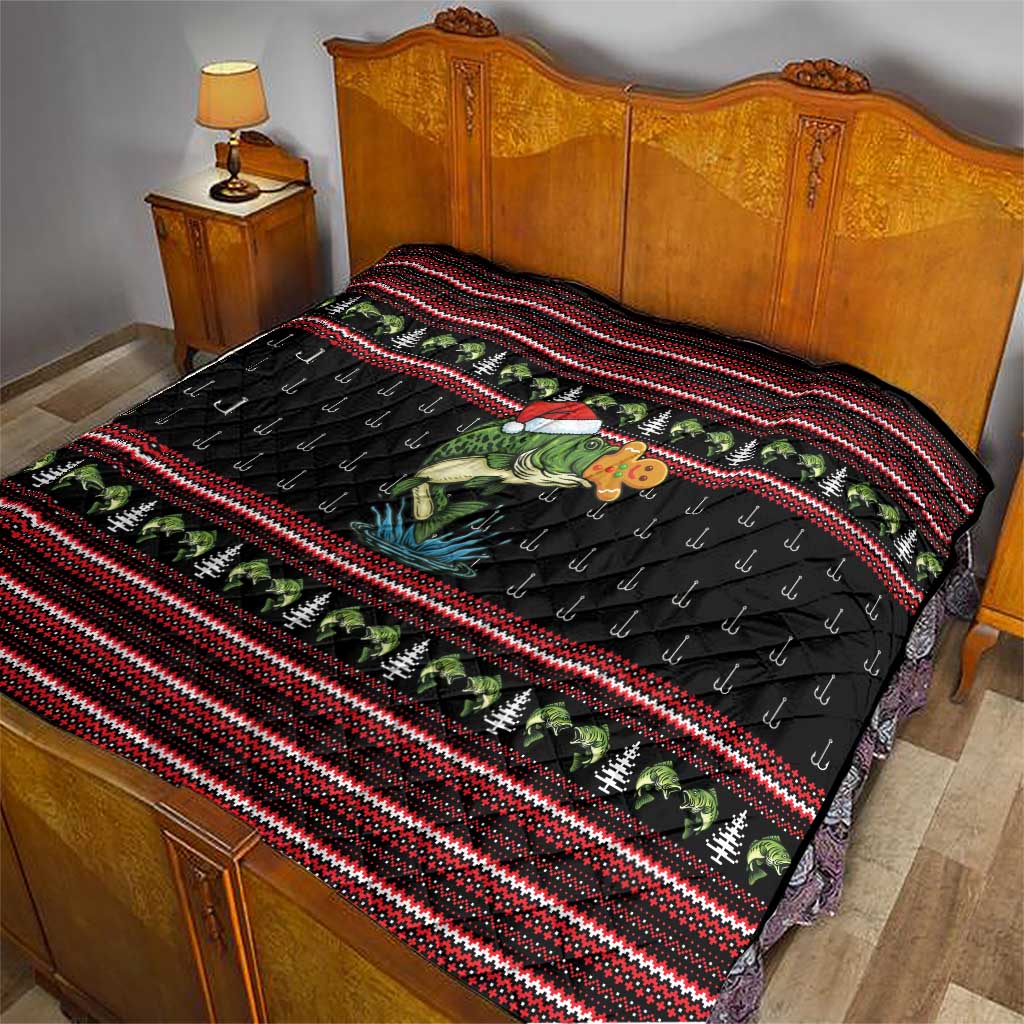 Merry Fishmas Christmas Quilt Xmas Holiday Patterns - Wonder Print Shop