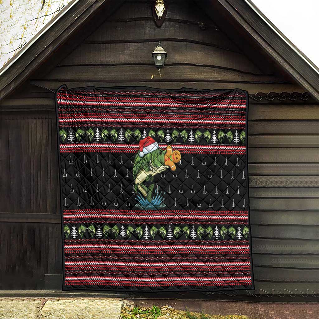 Merry Fishmas Christmas Quilt Xmas Holiday Patterns - Wonder Print Shop