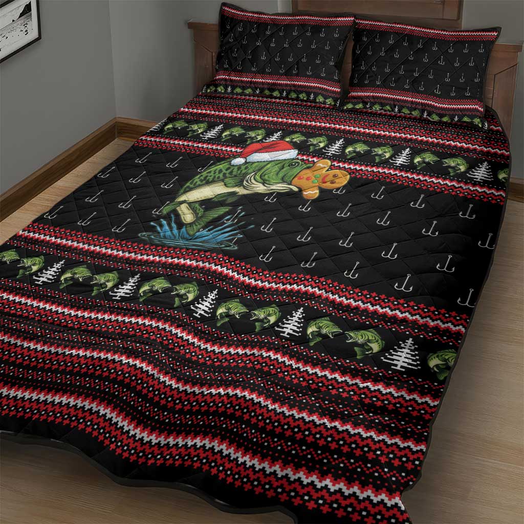 Merry Fishmas Christmas Quilt Bed Set Xmas Holiday Patterns - Wonder Print Shop