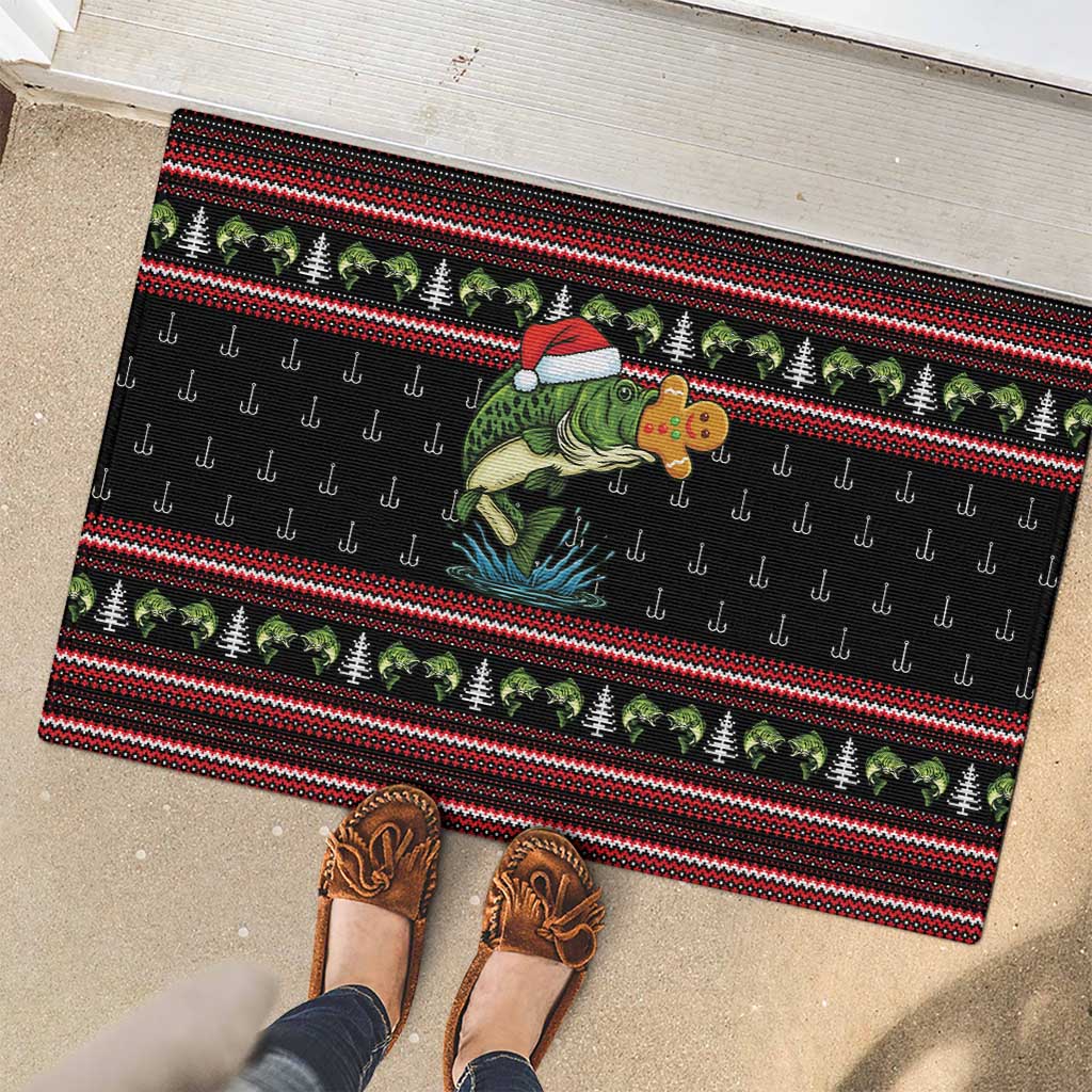 Merry Fishmas Christmas Rubber Doormat Xmas Holiday Patterns - Wonder Print Shop