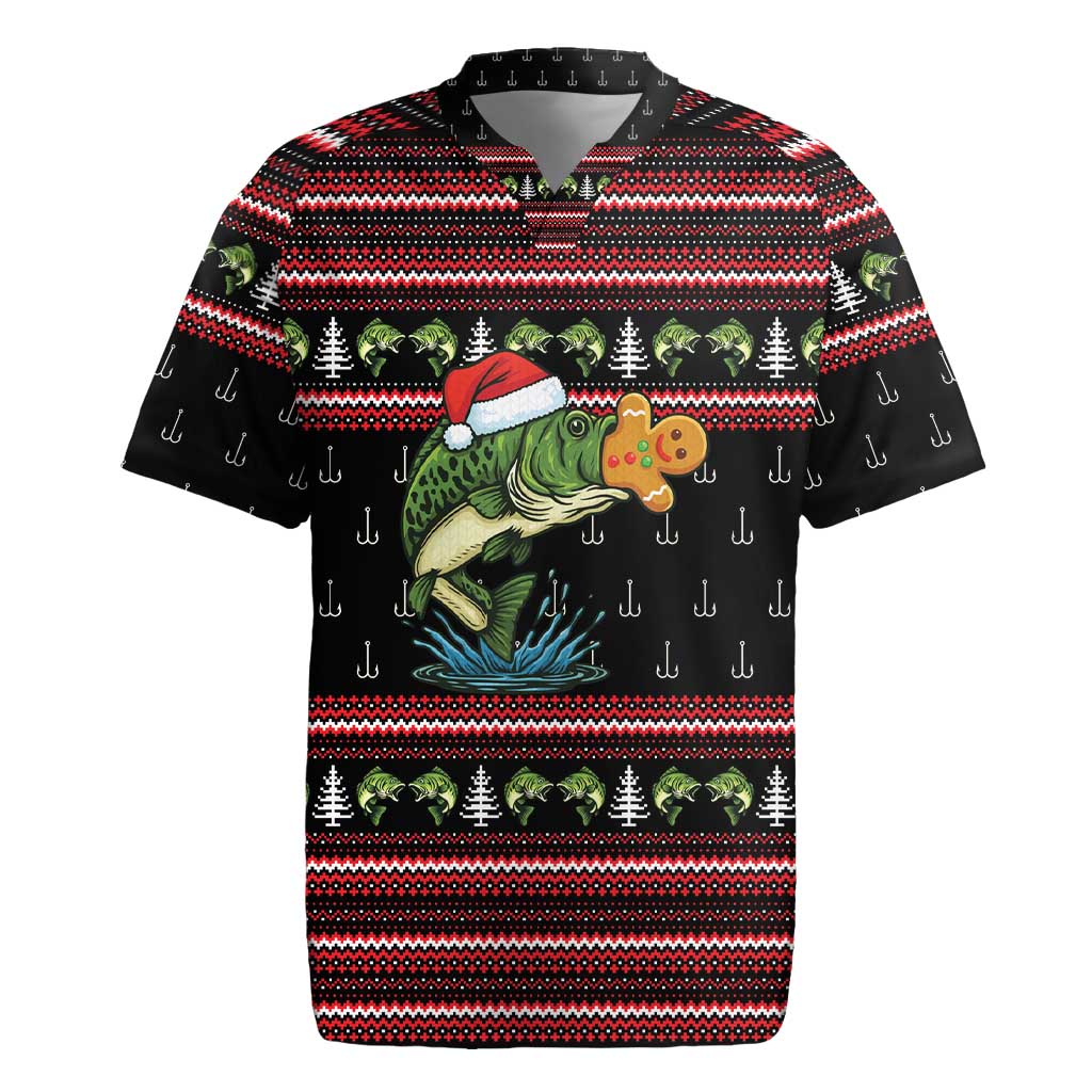 Merry Fishmas Christmas Rugby Jersey Xmas Holiday Patterns - Wonder Print Shop