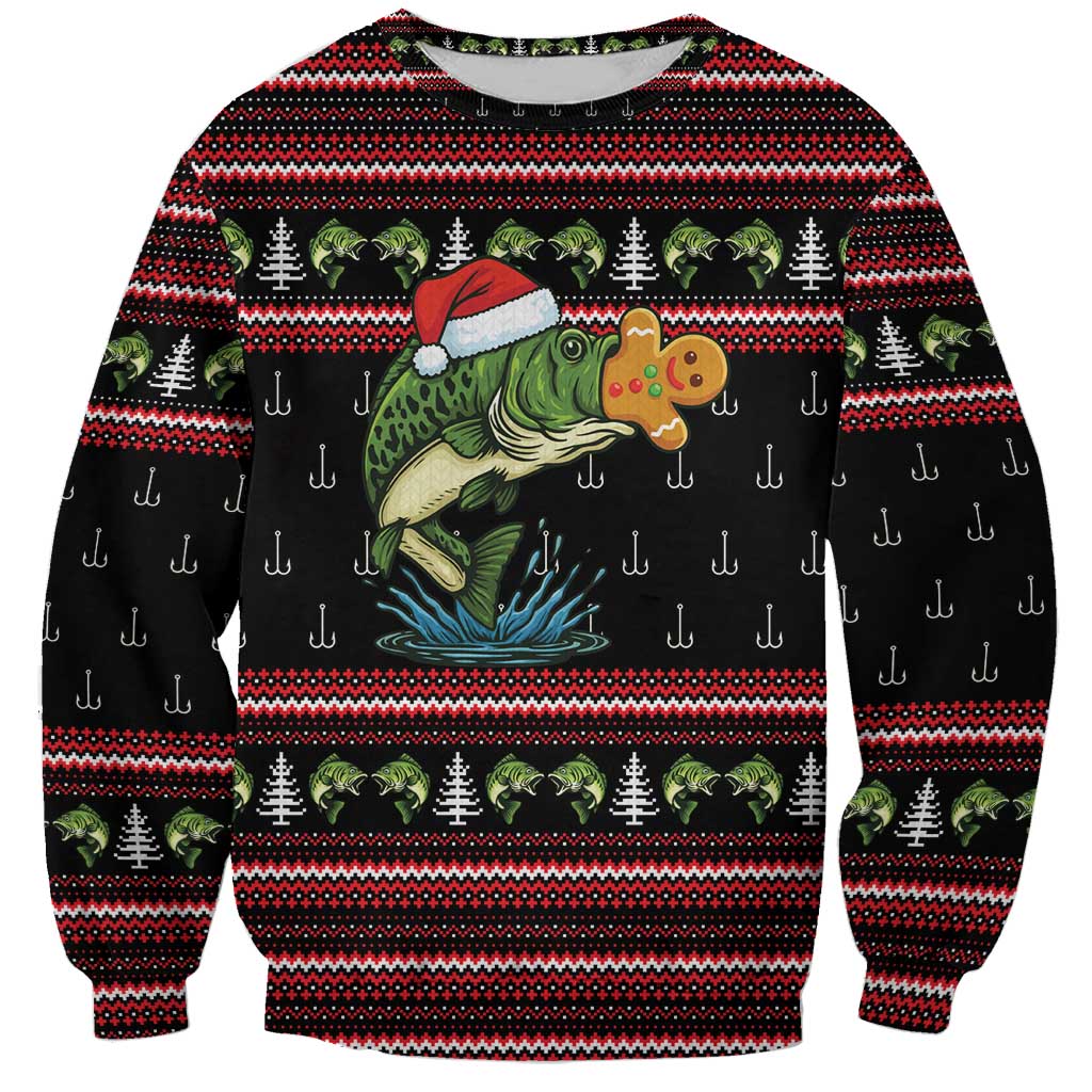 Merry Fishmas Christmas Sweatshirt Xmas Holiday Patterns - Wonder Print Shop