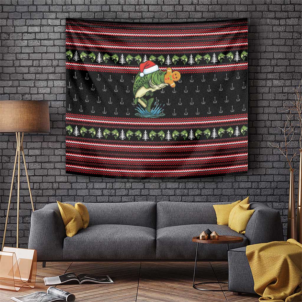 Merry Fishmas Christmas Tapestry Xmas Holiday Patterns - Wonder Print Shop