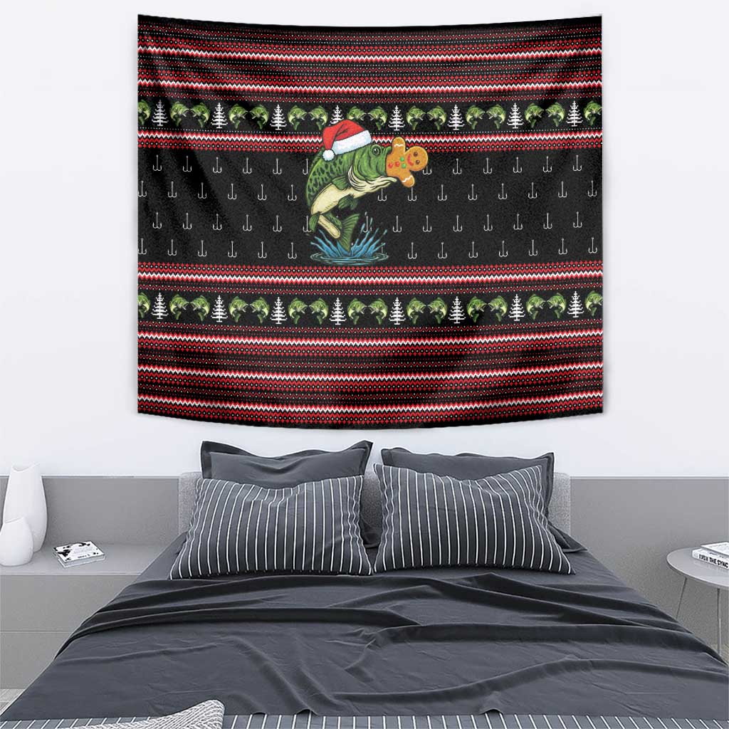 Merry Fishmas Christmas Tapestry Xmas Holiday Patterns - Wonder Print Shop