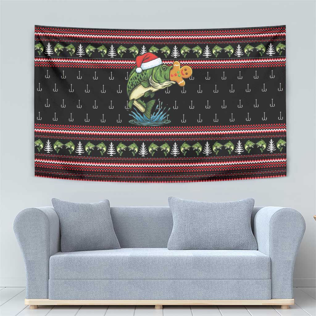 Merry Fishmas Christmas Tapestry Xmas Holiday Patterns - Wonder Print Shop