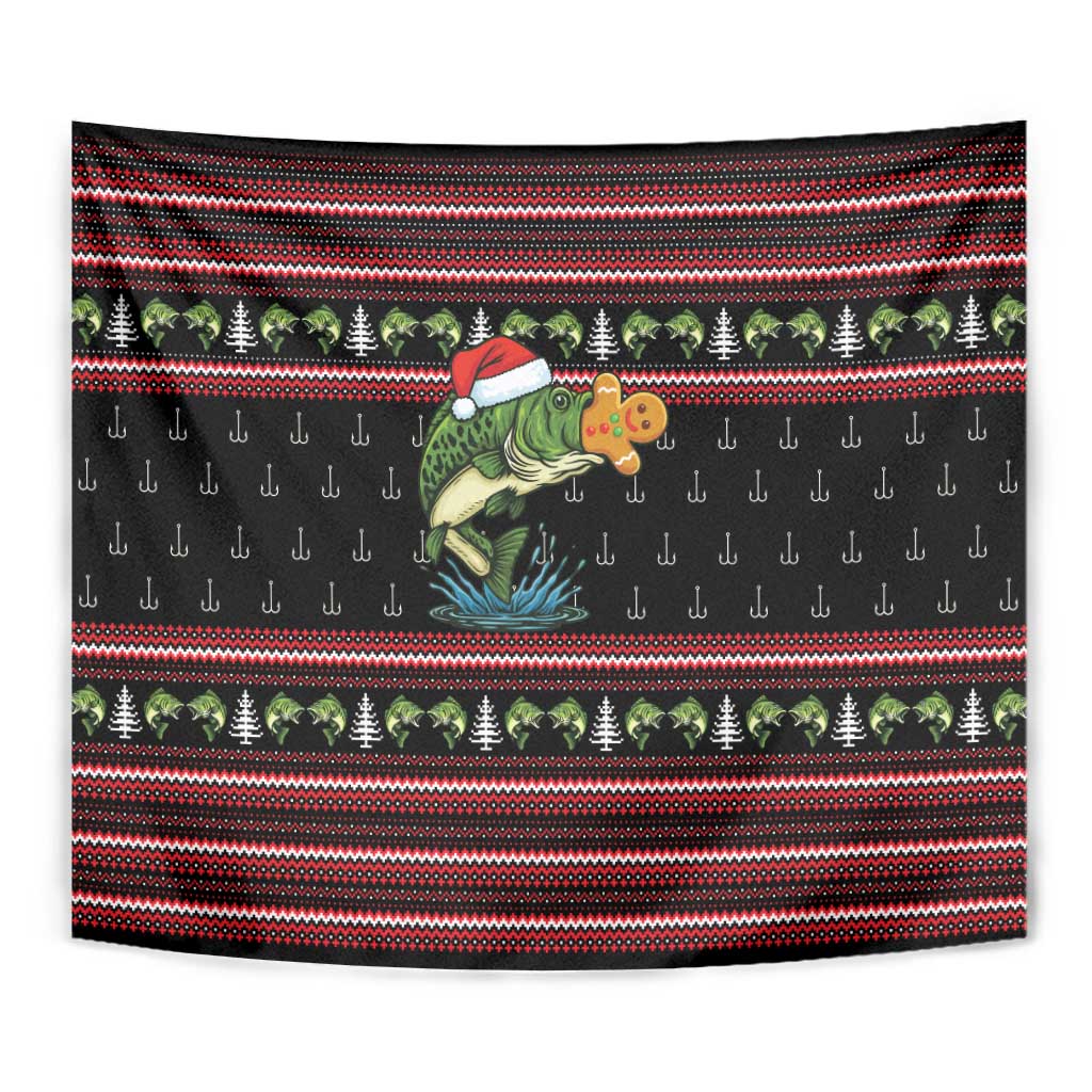 Merry Fishmas Christmas Tapestry Xmas Holiday Patterns - Wonder Print Shop