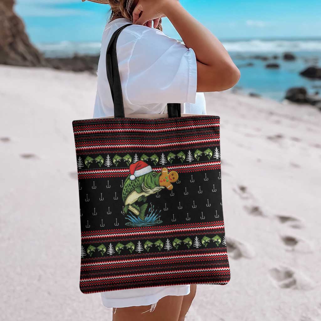 Merry Fishmas Christmas Tote Bag Xmas Holiday Patterns - Wonder Print Shop