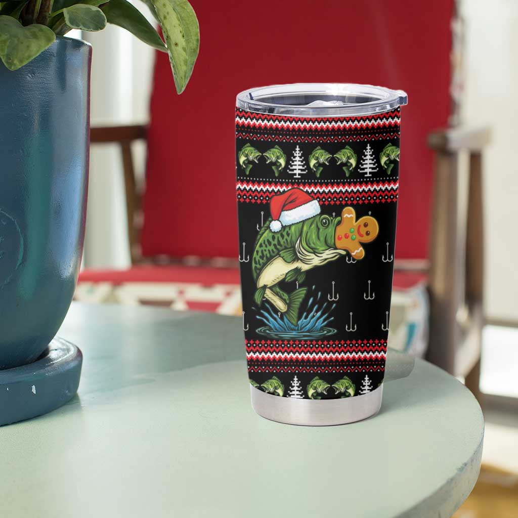 Merry Fishmas Christmas Tumbler Cup Xmas Holiday Patterns - Wonder Print Shop