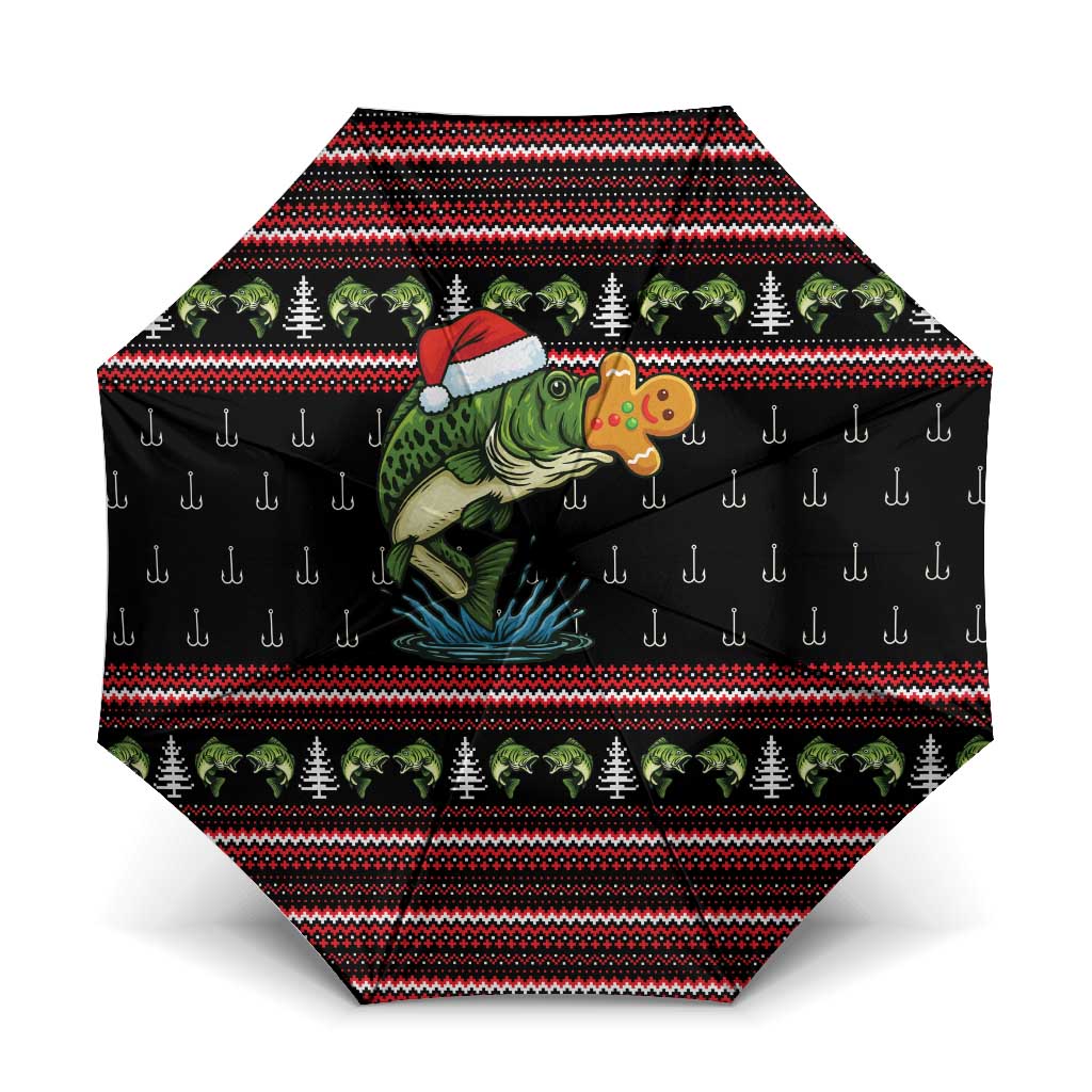 Merry Fishmas Christmas Umbrella Xmas Holiday Patterns - Wonder Print Shop