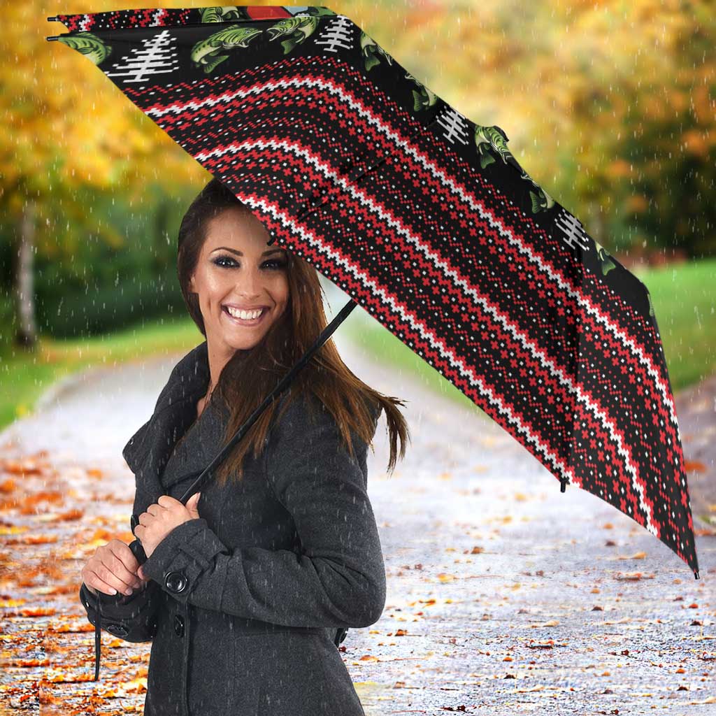 Merry Fishmas Christmas Umbrella Xmas Holiday Patterns - Wonder Print Shop