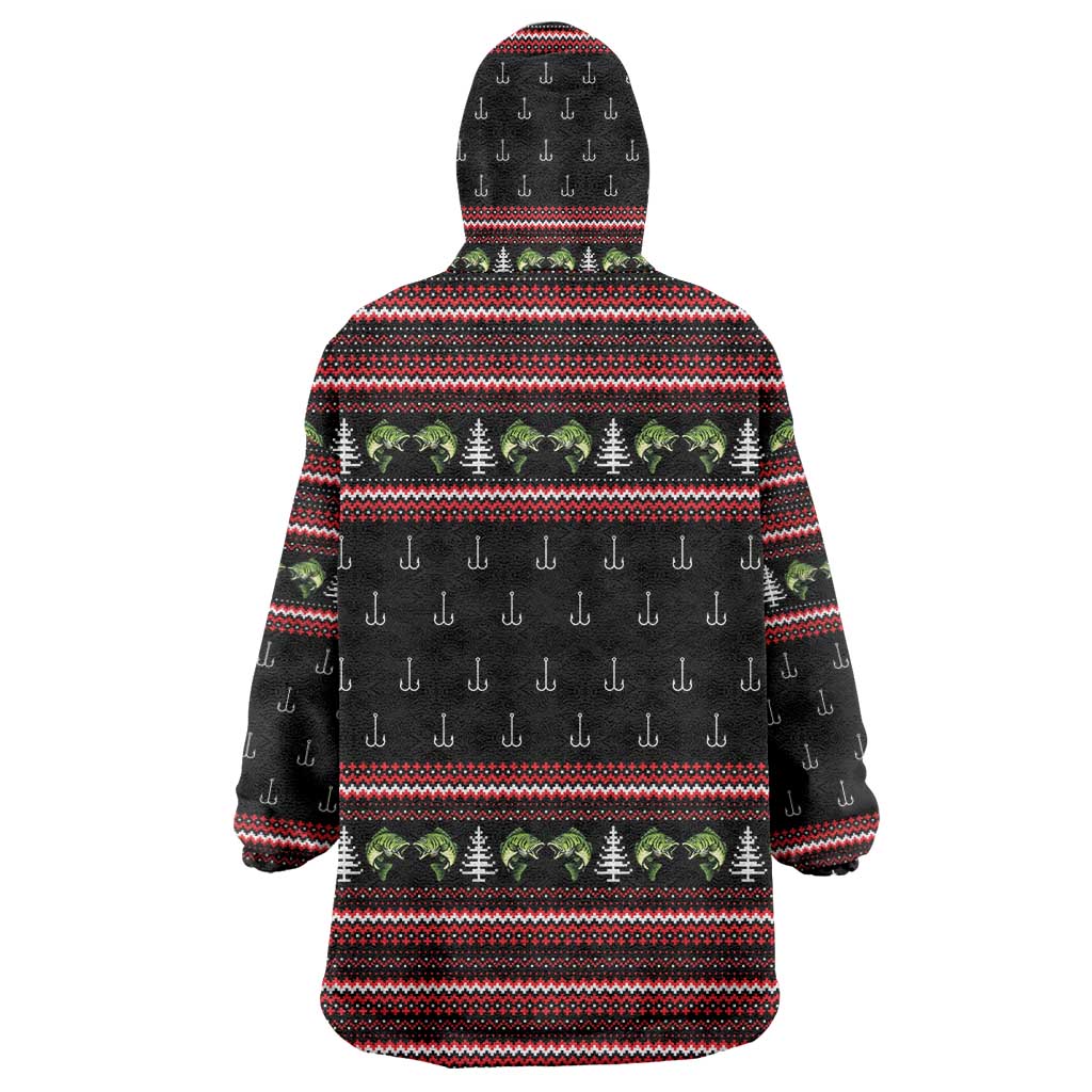 Merry Fishmas Christmas Wearable Blanket Hoodie Xmas Holiday Patterns - Wonder Print Shop