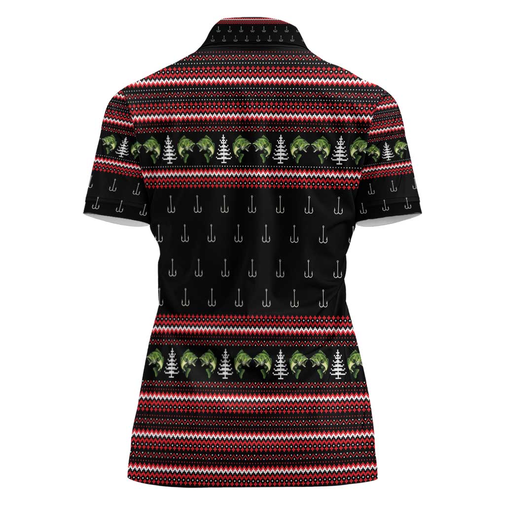 Merry Fishmas Christmas Women Polo Shirt Xmas Holiday Patterns - Wonder Print Shop