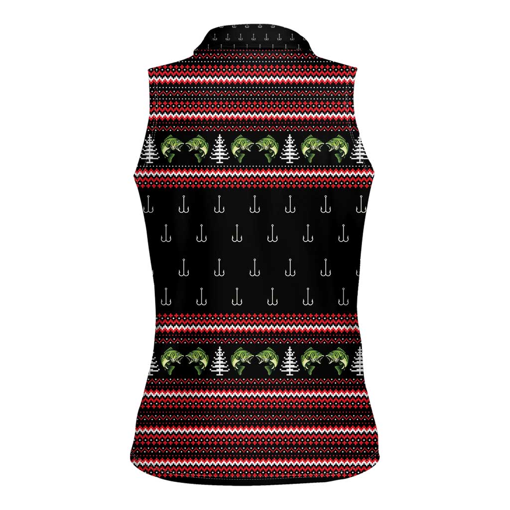 Merry Fishmas Christmas Women Sleeveless Polo Shirt Xmas Holiday Patterns - Wonder Print Shop