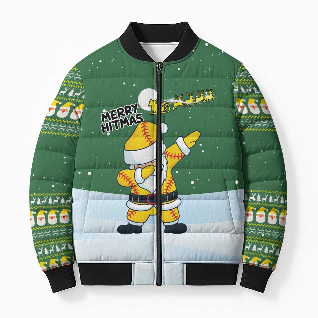 Merry Hitsmas Christmas Yall Christmas Bomber Puffer Jacket Xmas Holiday Patterns - Wonder Print Shop