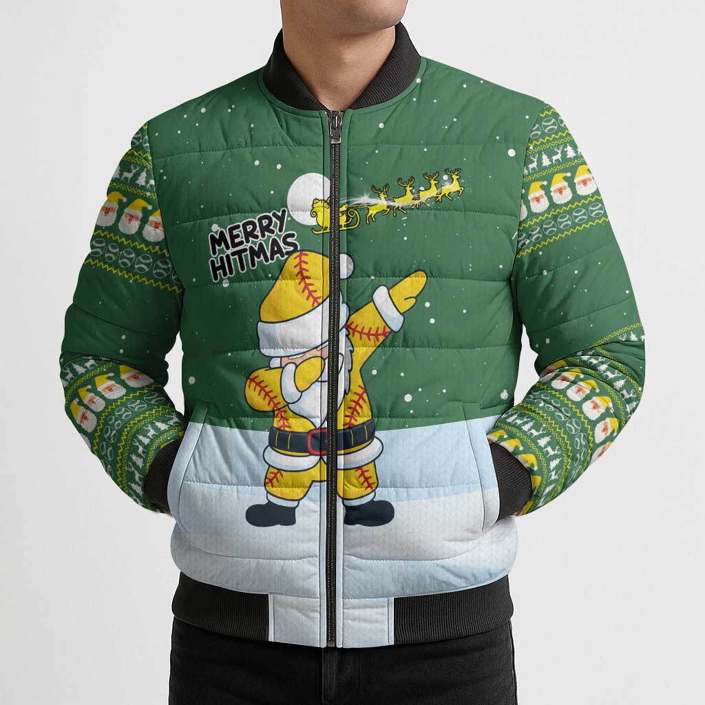 Merry Hitsmas Christmas Yall Christmas Bomber Puffer Jacket Xmas Holiday Patterns - Wonder Print Shop