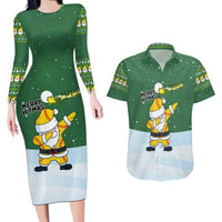 Merry Hitsmas Christmas Yall Christmas Couples Matching Long Sleeve Bodycon Dress and Hawaiian Shirt Xmas Holiday Patterns - Wonder Print Shop