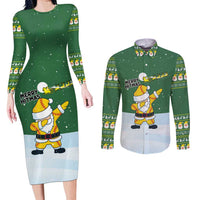 Merry Hitsmas Christmas Yall Christmas Couples Matching Long Sleeve Bodycon Dress and Long Sleeve Button Shirt Xmas Holiday Patterns - Wonder Print Shop