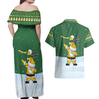 Merry Hitsmas Christmas Yall Christmas Couples Matching Off Shoulder Maxi Dress and Hawaiian Shirt Xmas Holiday Patterns - Wonder Print Shop