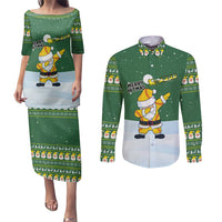 Merry Hitsmas Christmas Yall Christmas Couples Matching Puletasi and Long Sleeve Button Shirt Xmas Holiday Patterns - Wonder Print Shop