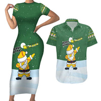 Merry Hitsmas Christmas Yall Christmas Couples Matching Short Sleeve Bodycon Dress and Hawaiian Shirt Xmas Holiday Patterns - Wonder Print Shop