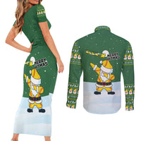 Merry Hitsmas Christmas Yall Christmas Couples Matching Short Sleeve Bodycon Dress and Long Sleeve Button Shirt Xmas Holiday Patterns - Wonder Print Shop