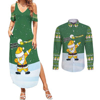 Merry Hitsmas Christmas Yall Christmas Couples Matching Summer Maxi Dress and Long Sleeve Button Shirt Xmas Holiday Patterns - Wonder Print Shop