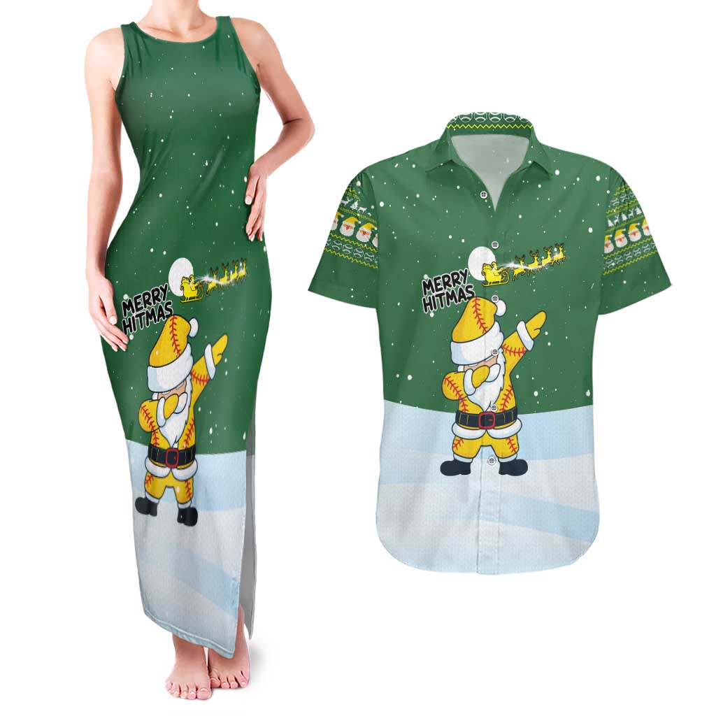 Merry Hitsmas Christmas Yall Christmas Couples Matching Tank Maxi Dress and Hawaiian Shirt Xmas Holiday Patterns - Wonder Print Shop