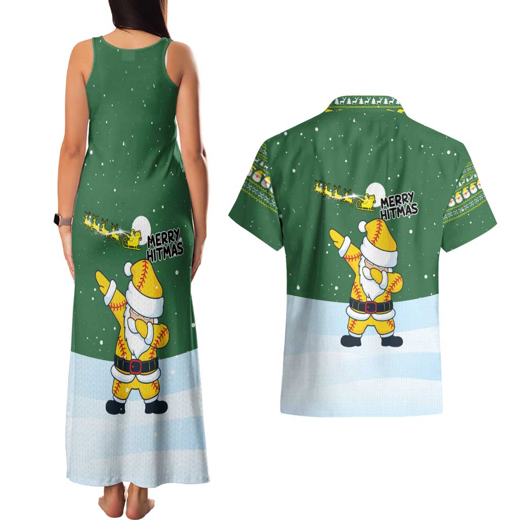 Merry Hitsmas Christmas Yall Christmas Couples Matching Tank Maxi Dress and Hawaiian Shirt Xmas Holiday Patterns - Wonder Print Shop