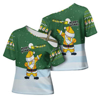 Merry Hitsmas Christmas Yall Christmas Cross Shoulder Shirt Xmas Holiday Patterns - Wonder Print Shop