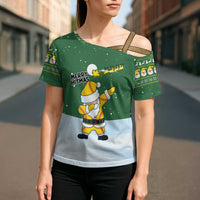 Merry Hitsmas Christmas Yall Christmas Cross Shoulder Shirt Xmas Holiday Patterns - Wonder Print Shop