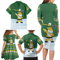 Merry Hitsmas Christmas Yall Christmas Family Matching Long Sleeve Bodycon Dress and Hawaiian Shirt Xmas Holiday Patterns - Wonder Print Shop