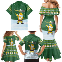 Merry Hitsmas Christmas Yall Christmas Family Matching Mermaid Dress and Hawaiian Shirt Xmas Holiday Patterns - Wonder Print Shop