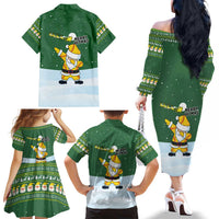 Merry Hitsmas Christmas Yall Christmas Family Matching Off The Shoulder Long Sleeve Dress and Hawaiian Shirt Xmas Holiday Patterns - Wonder Print Shop