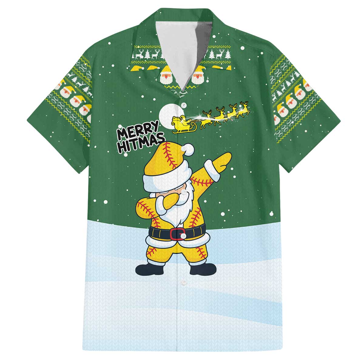 Merry Hitsmas Christmas Yall Christmas Family Matching Off The Shoulder Long Sleeve Dress and Hawaiian Shirt Xmas Holiday Patterns - Wonder Print Shop