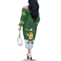 Merry Hitsmas Christmas Yall Christmas Family Matching Off The Shoulder Long Sleeve Dress and Hawaiian Shirt Xmas Holiday Patterns - Wonder Print Shop