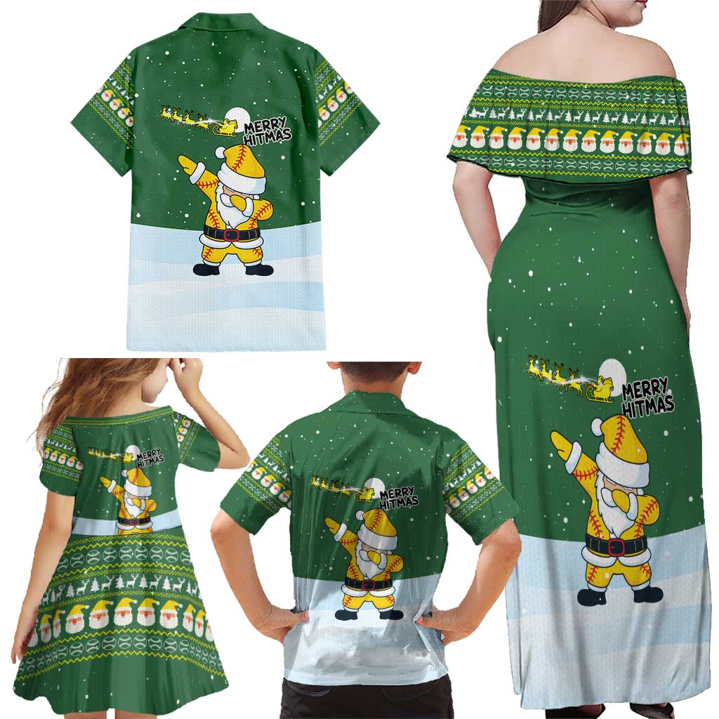 Merry Hitsmas Christmas Yall Christmas Family Matching Off Shoulder Maxi Dress and Hawaiian Shirt Xmas Holiday Patterns - Wonder Print Shop