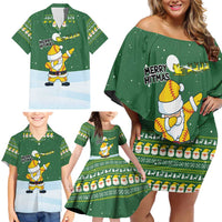 Merry Hitsmas Christmas Yall Christmas Family Matching Off Shoulder Short Dress and Hawaiian Shirt Xmas Holiday Patterns - Wonder Print Shop