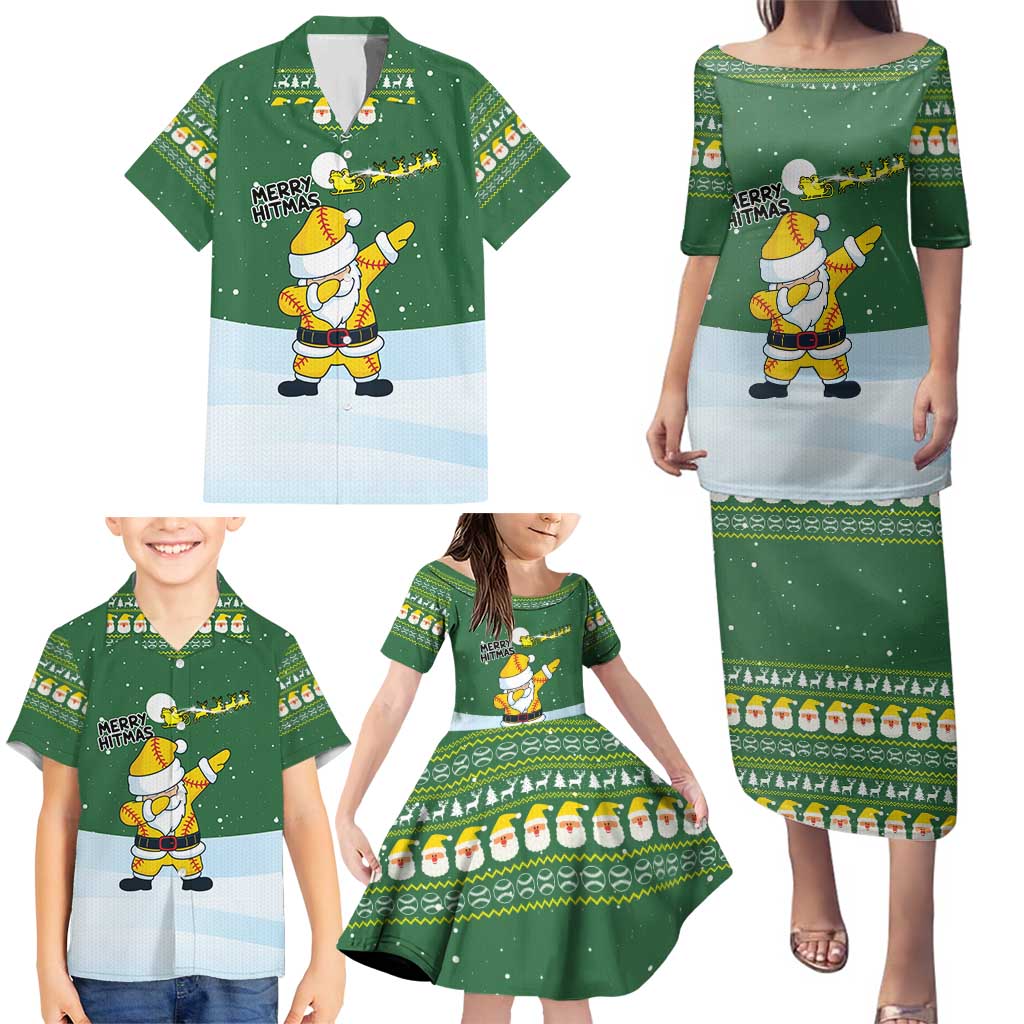 Merry Hitsmas Christmas Yall Christmas Family Matching Puletasi and Hawaiian Shirt Xmas Holiday Patterns - Wonder Print Shop