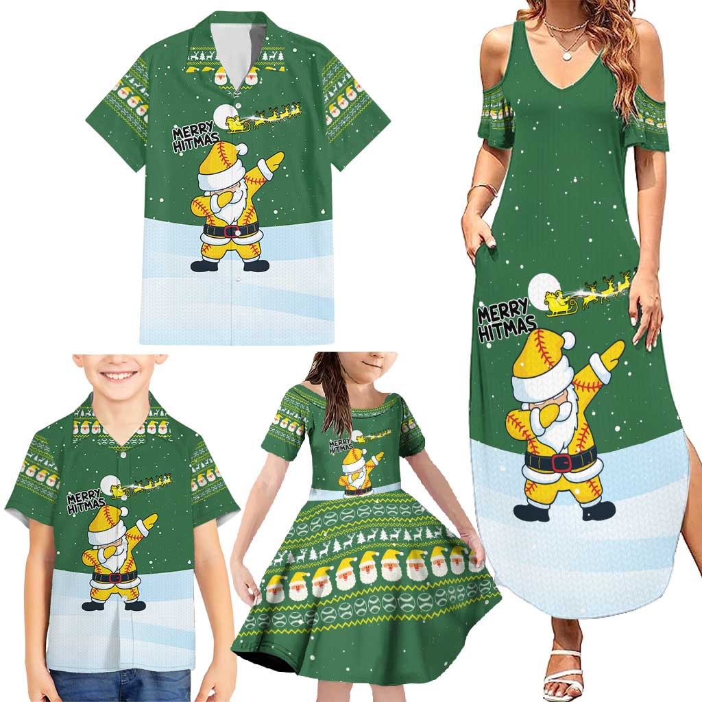 Merry Hitsmas Christmas Yall Christmas Family Matching Summer Maxi Dress and Hawaiian Shirt Xmas Holiday Patterns - Wonder Print Shop