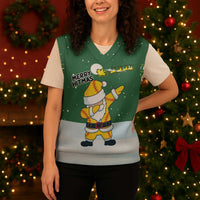 Merry Hitsmas Christmas Yall Christmas Knitted V-Neck Vest Xmas Holiday Patterns - Wonder Print Shop